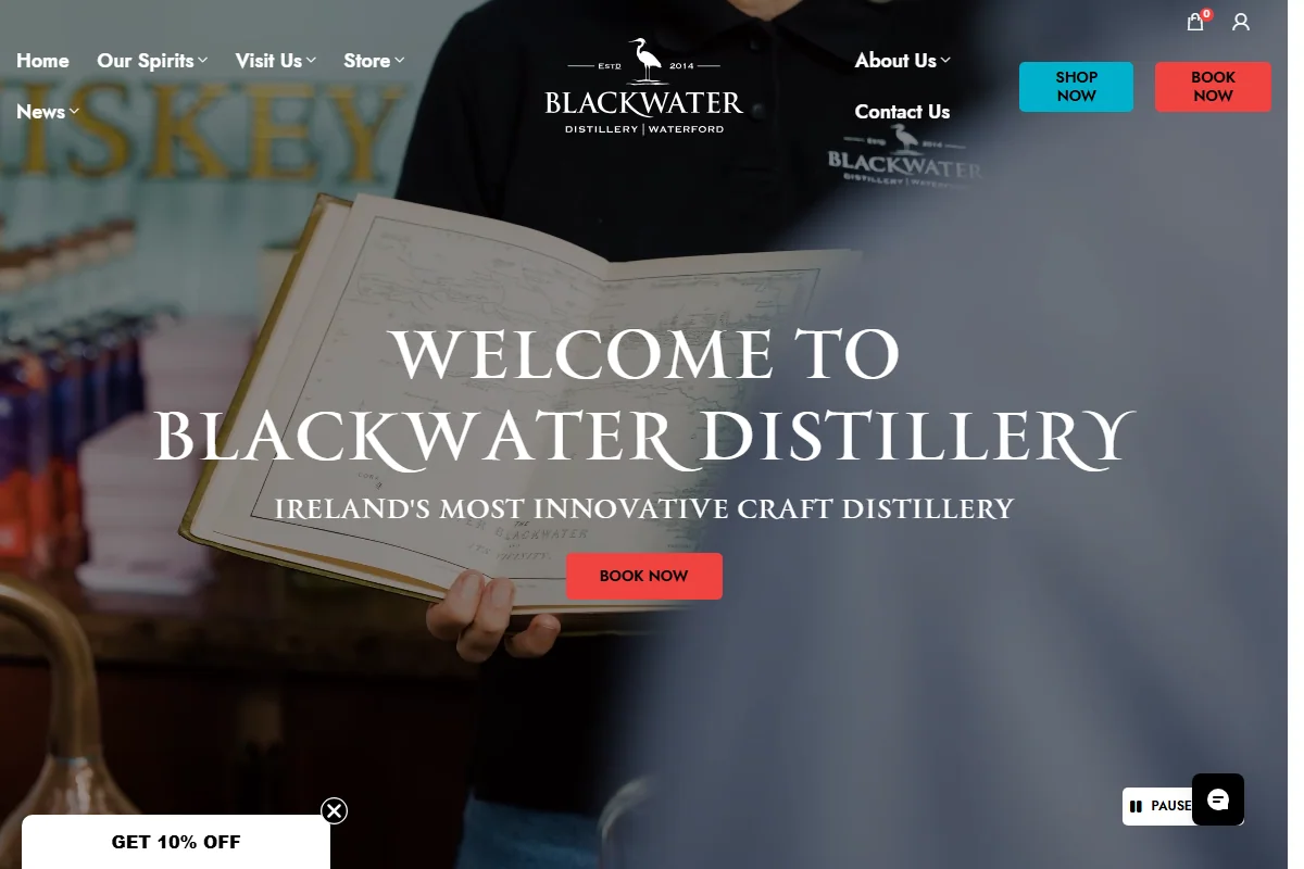 Blackwater Distillery official website