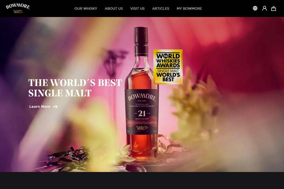 Bowmore Distillery official website