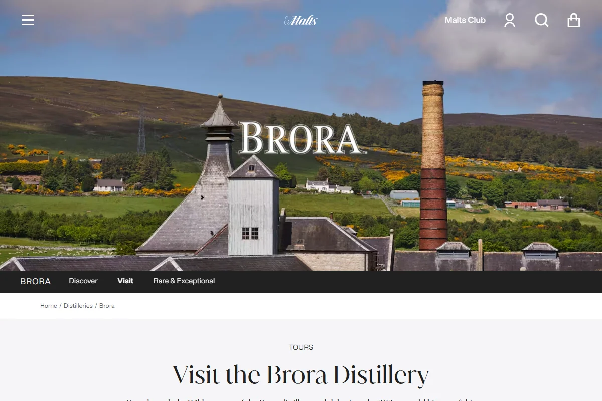 Brora Distillery official website