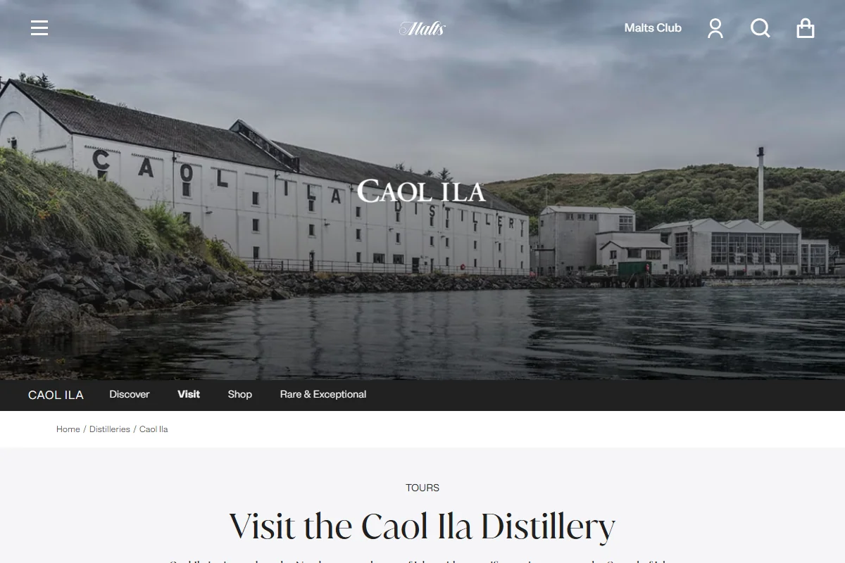 Caol Ila Distillery official website