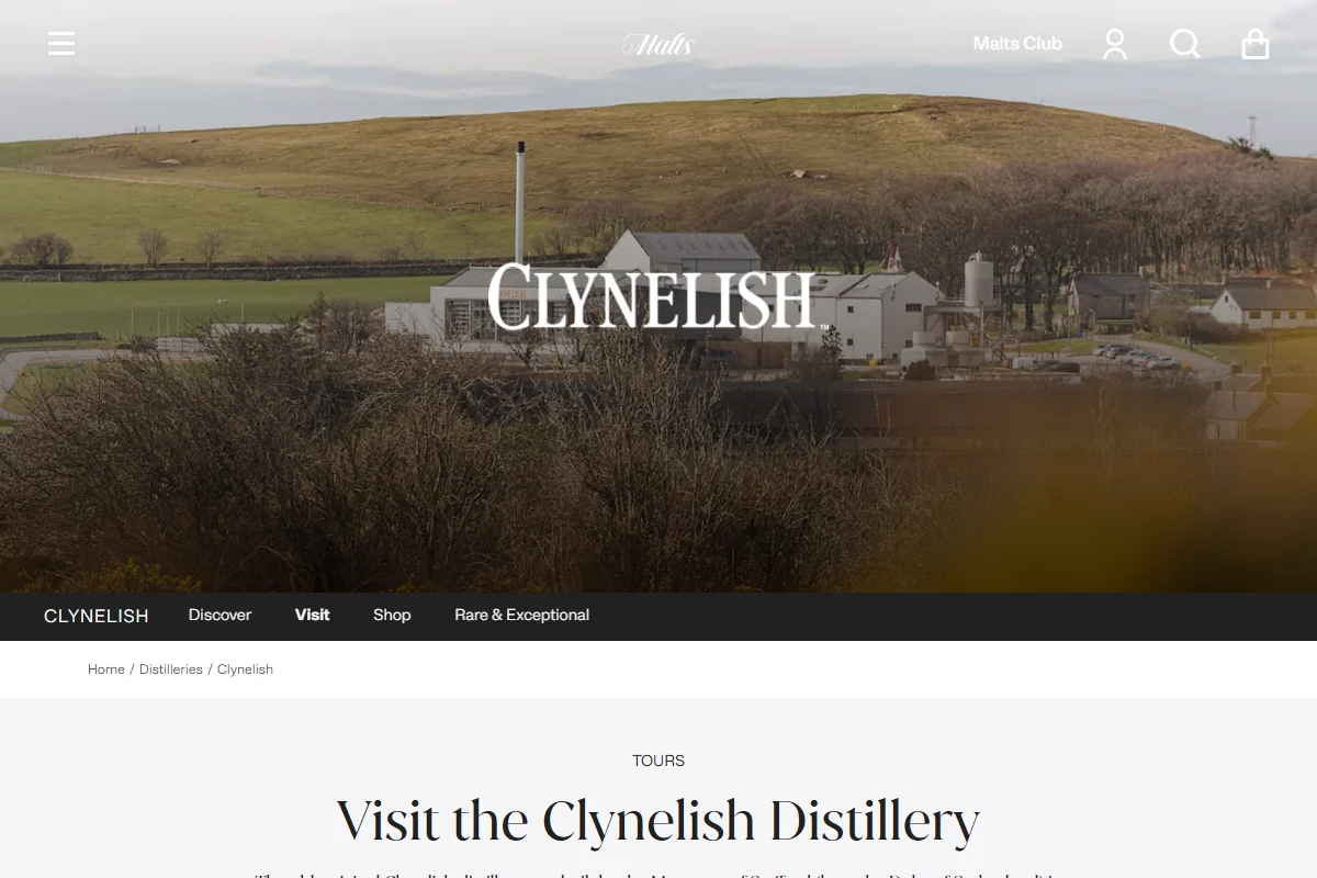 Clynelish Distillery official website