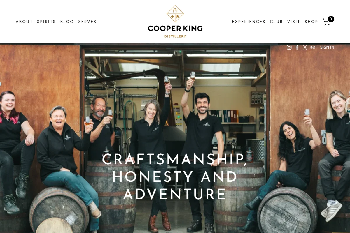 Cooper King Distillery official website