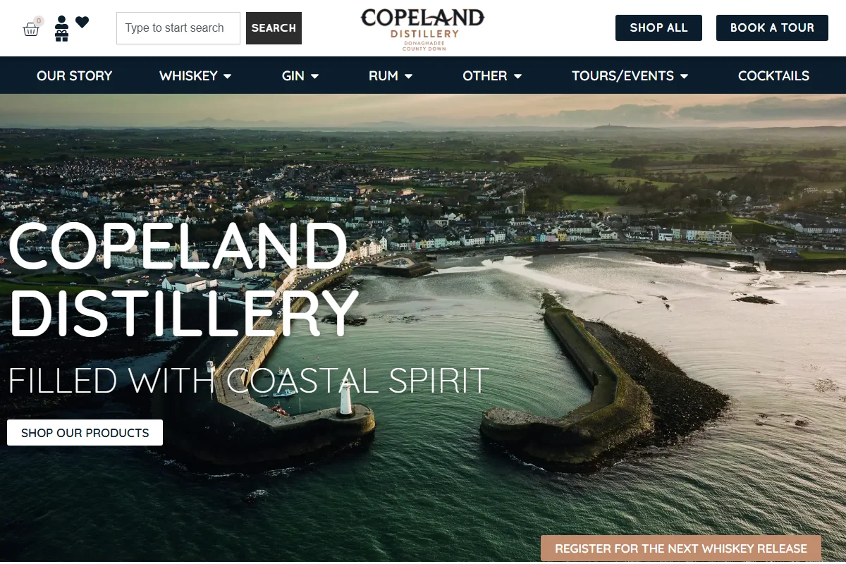 Copeland Distillery official website