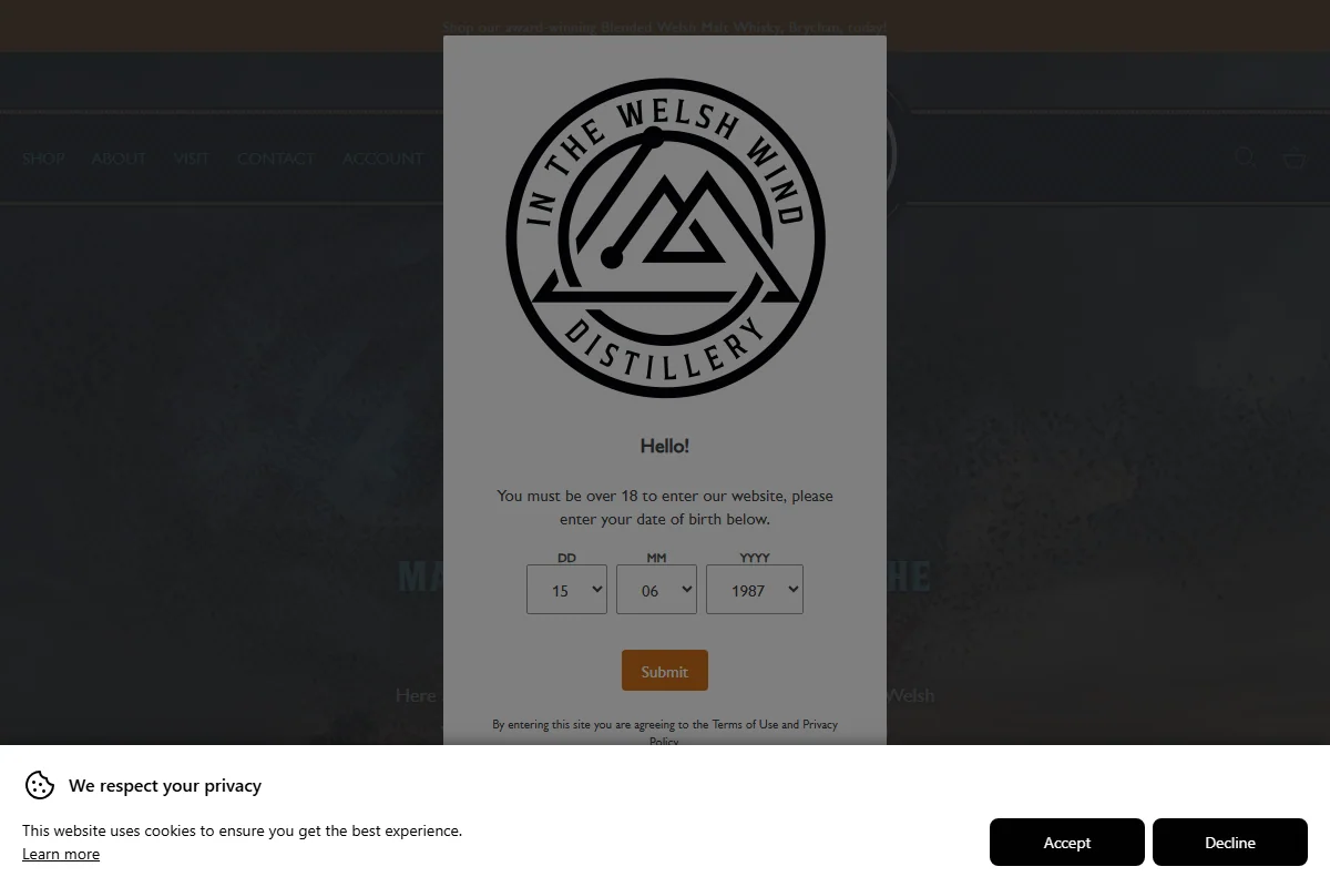 In the Welsh Wind Distillery official website