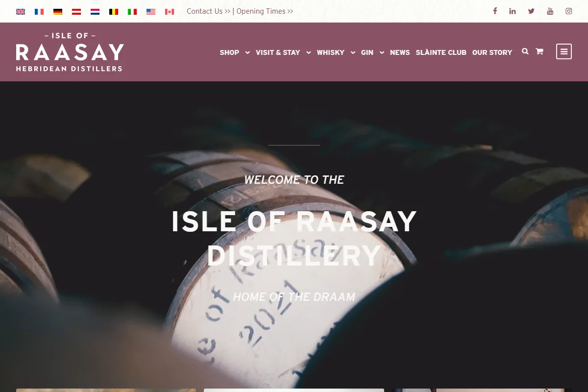 Isle of Raasay Distillery official website