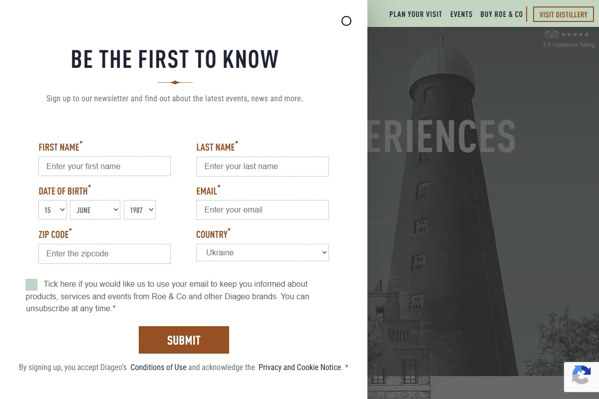 Roe & Co Distillery official website