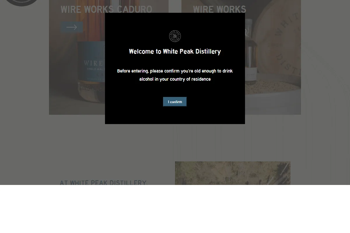 White Peak Distillery official website